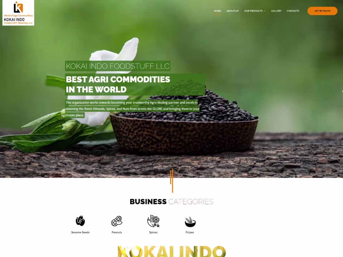 Cover image for Developed a Comprehensive Agricultural Website - Kokai Indo