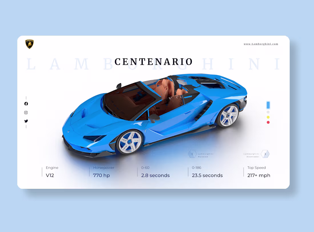Cover image for Lamborghini  Landing Page