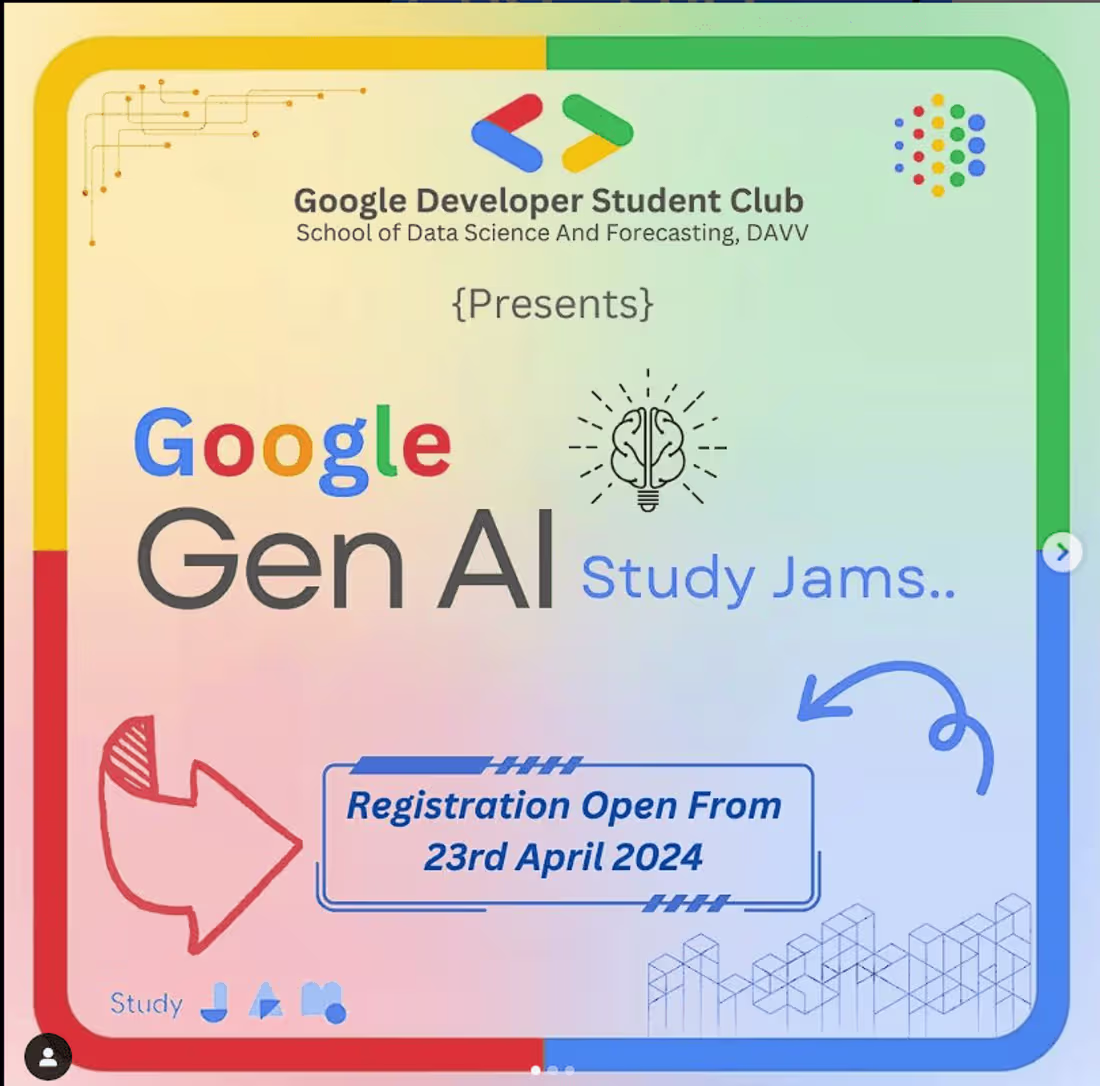 Cover image for GEN Ai Study Jam !!  Template 