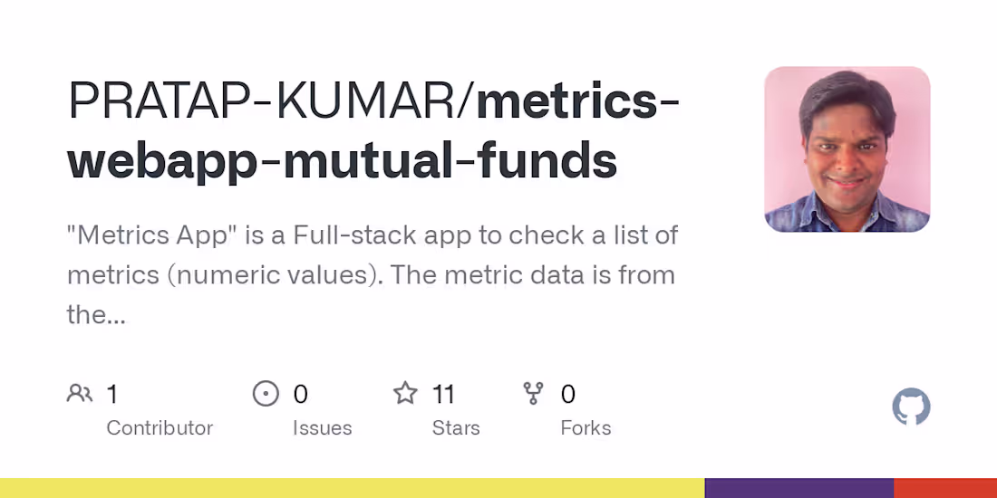 Cover image for PRATAP-KUMAR/metrics-webapp-mutual-funds