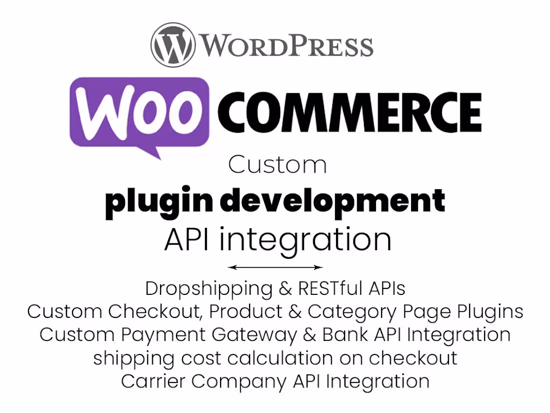 Cover image for wordpress plugin and woocommerce API developer