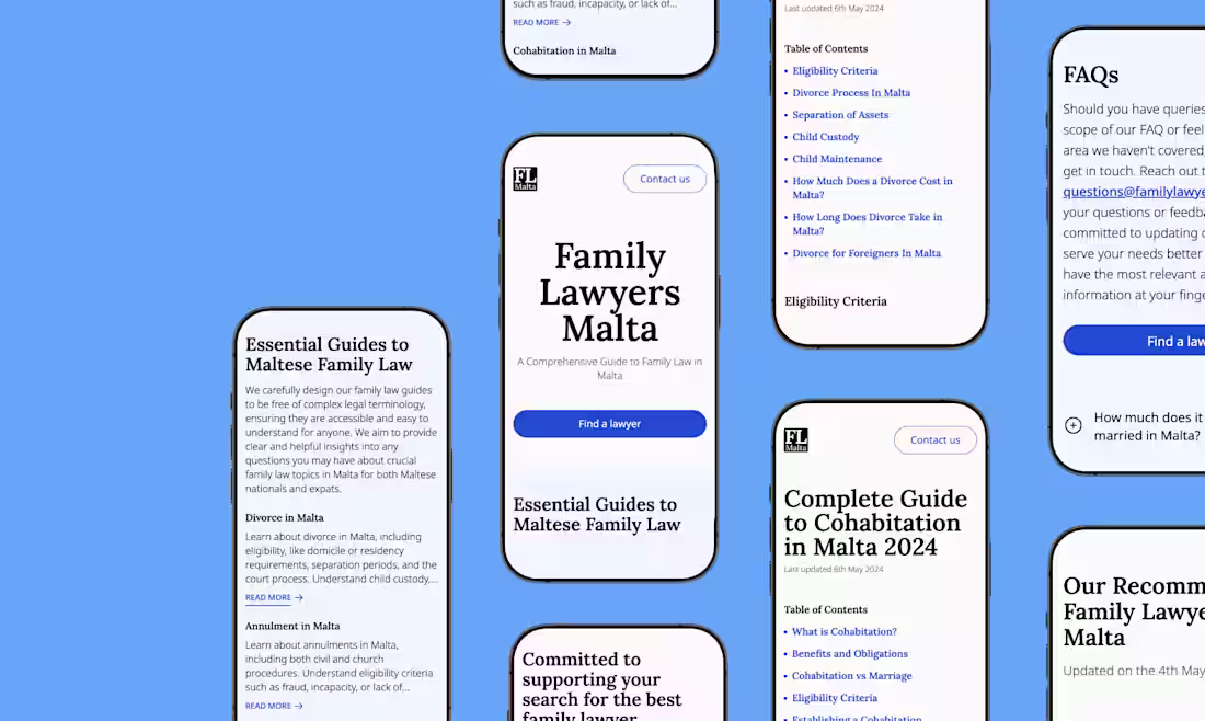 Cover image for Family Lawyers Malta