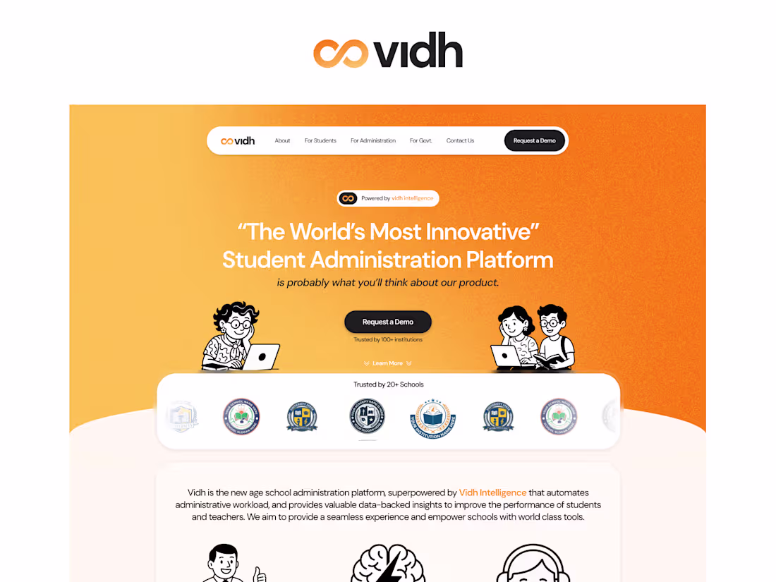 Cover image for Vidh - Landing Page