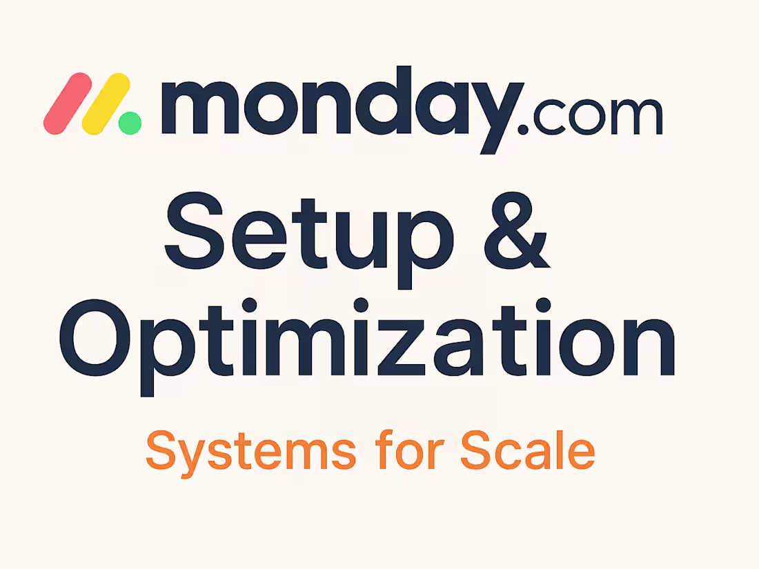 Cover image for Monday.com Workflow & Automation Setup