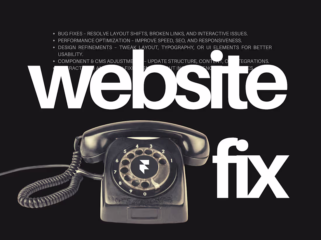 Cover image for Framer Website Fix