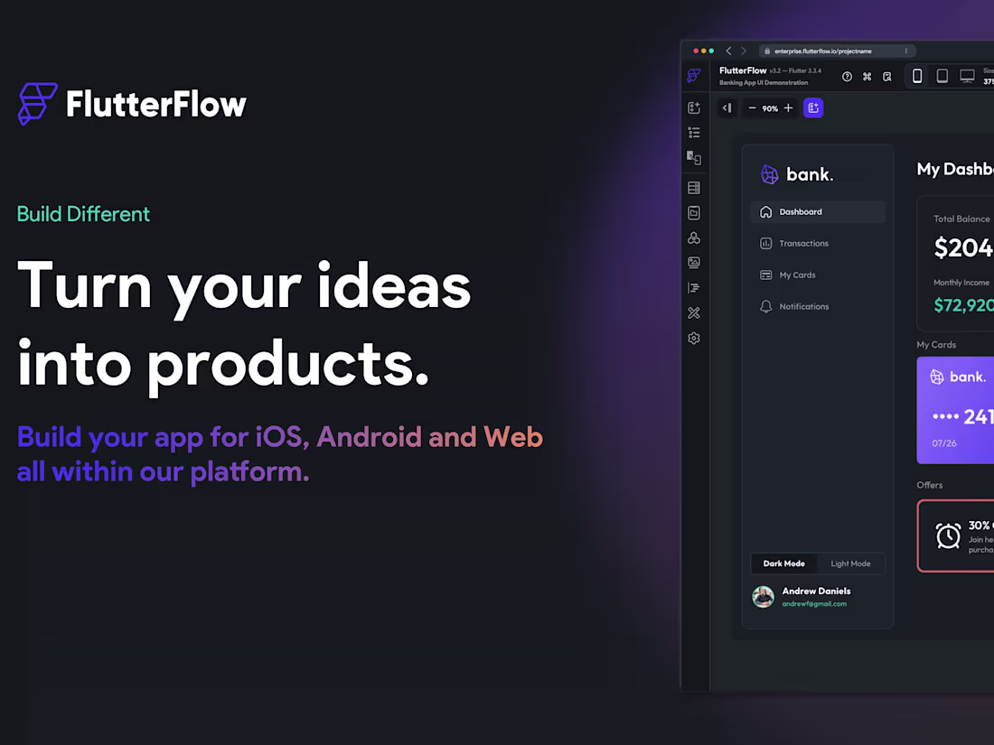 Cover image for Launch web apps quickly with no-code using FlutterFlow.