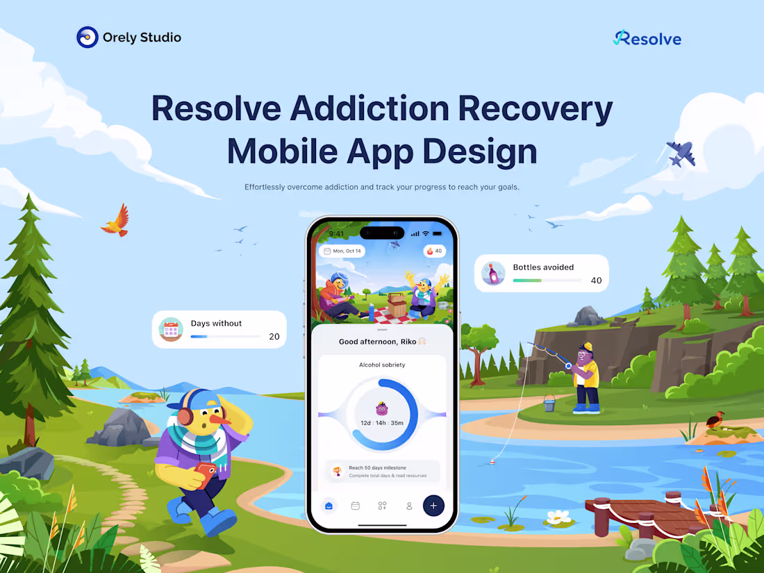 Cover image for Resolve Mobile App: Addiction Recovery Tracker