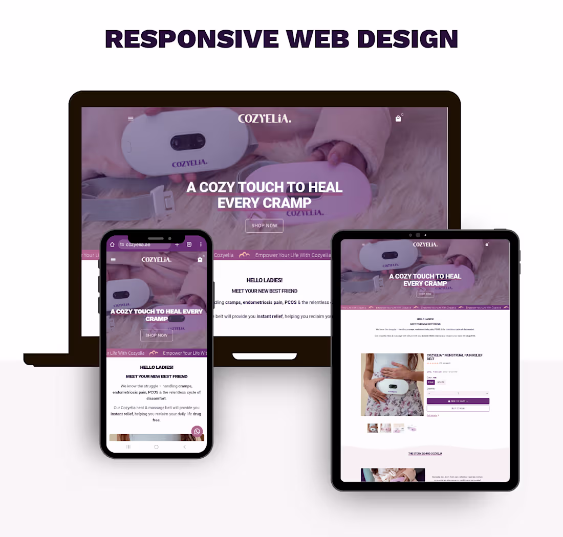 Cover image for Cozyelia | Shopify Website Design & Full Brand Identity