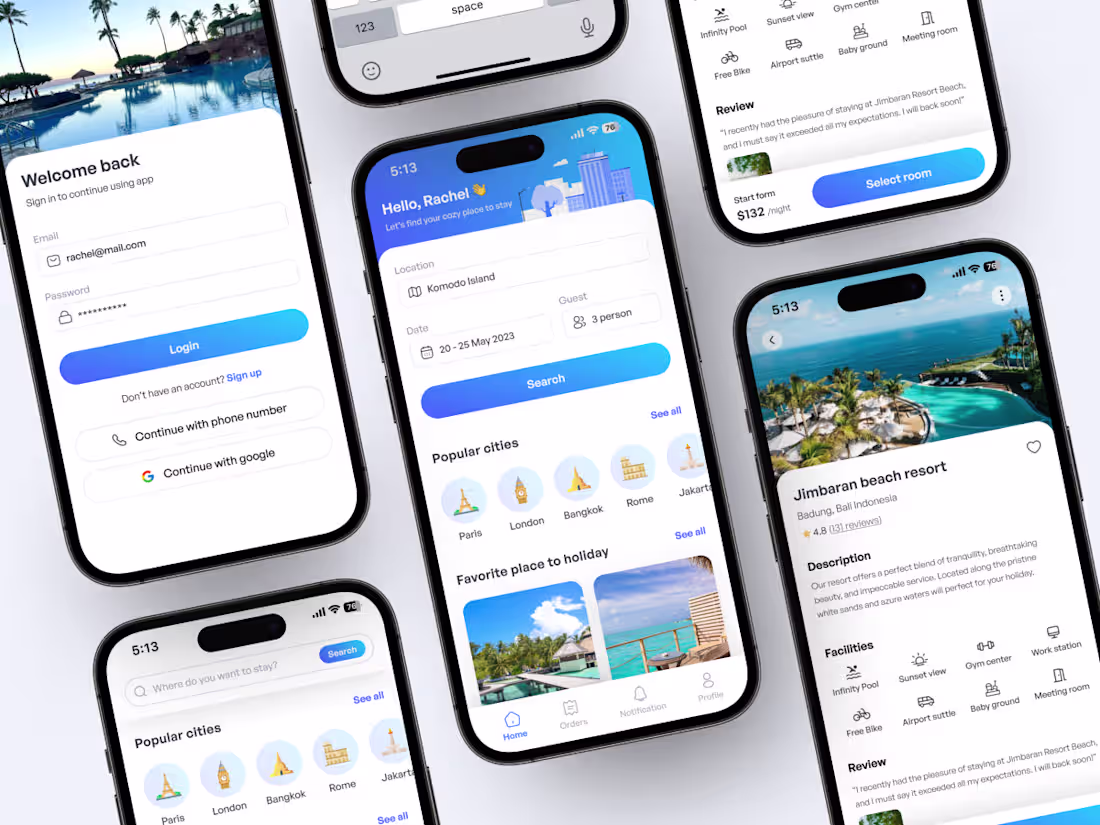 Cover image for Premium Hotel Booking Mobile App Development