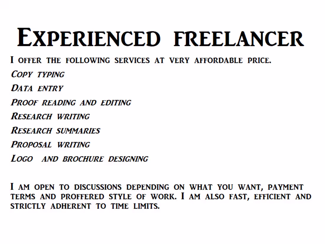 Cover image for EXPERIENCED FREELANCER