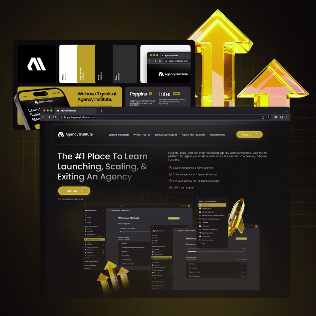 Cover image for Branding, Web Design & Webflow Development for an SMMA Course