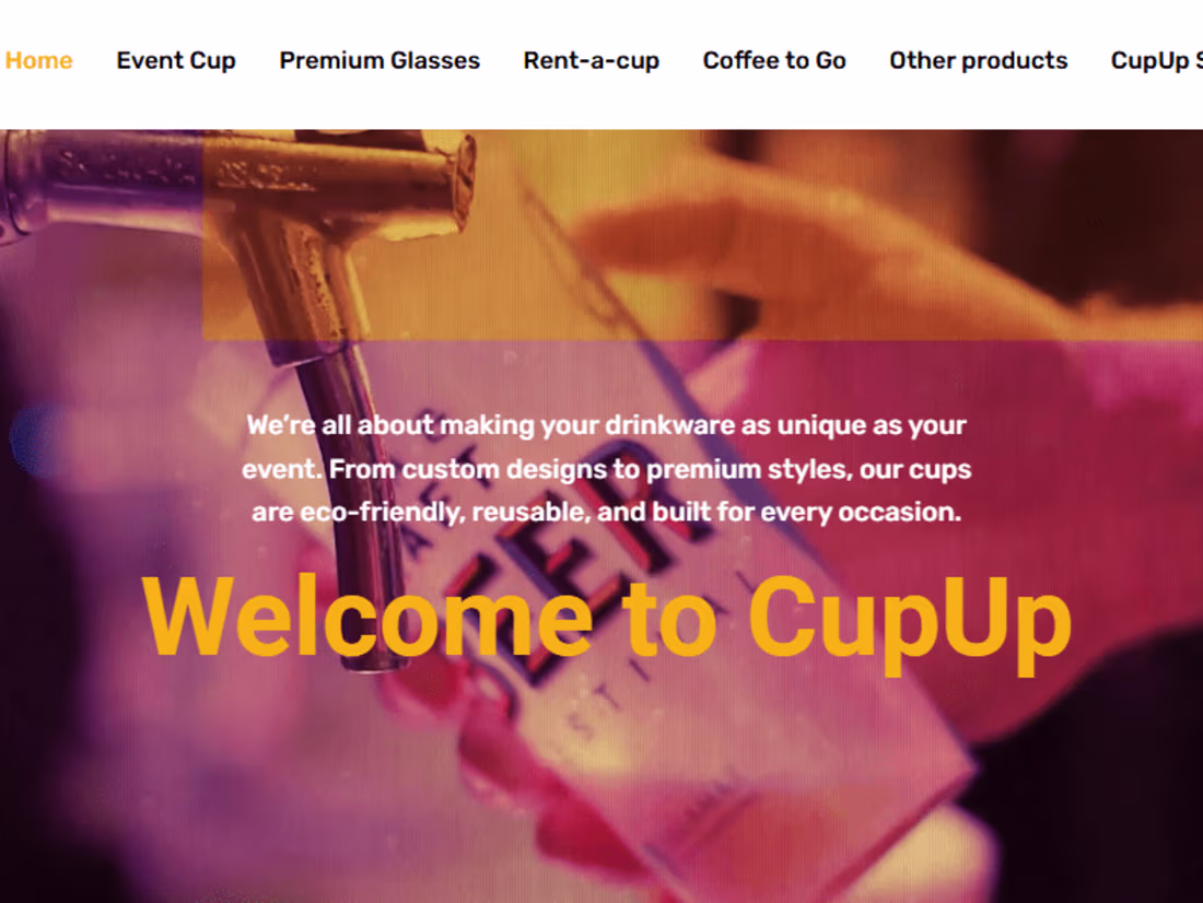 Cover image for Cup Cup | our cups are eco-friendly, reusable, and built for eve