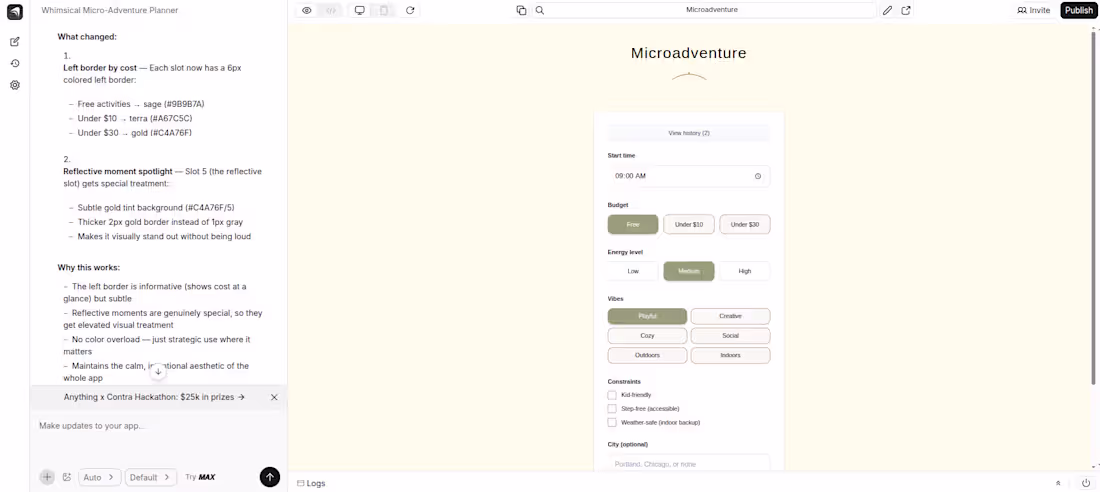 Cover image for 🌿✨ Whimsical Microadventure App ✨🌿 It’s tiny digital compa...