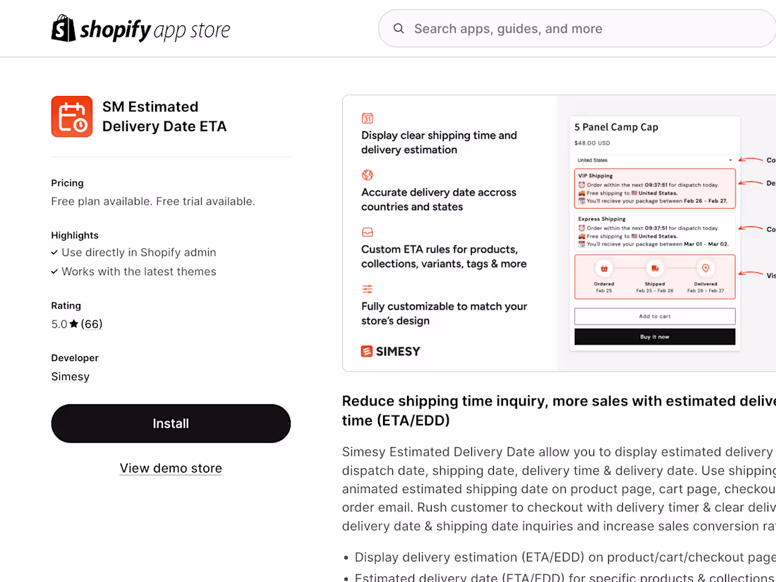 Cover image for Shopify App: Estimated Delivery Date