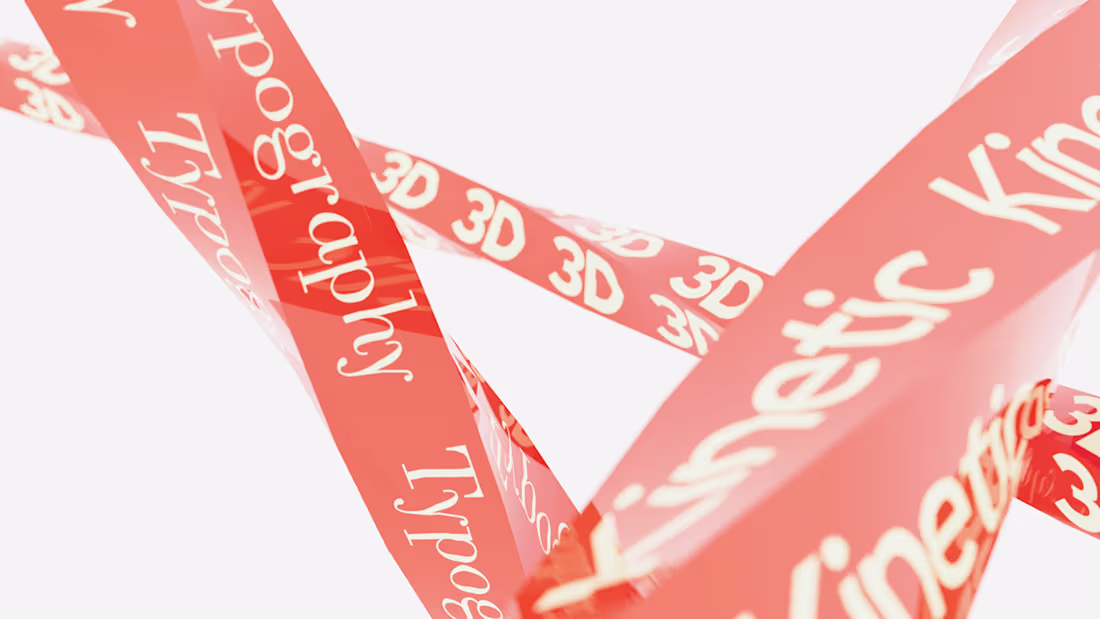 Cover image for Kinetic typography 3D on Behance