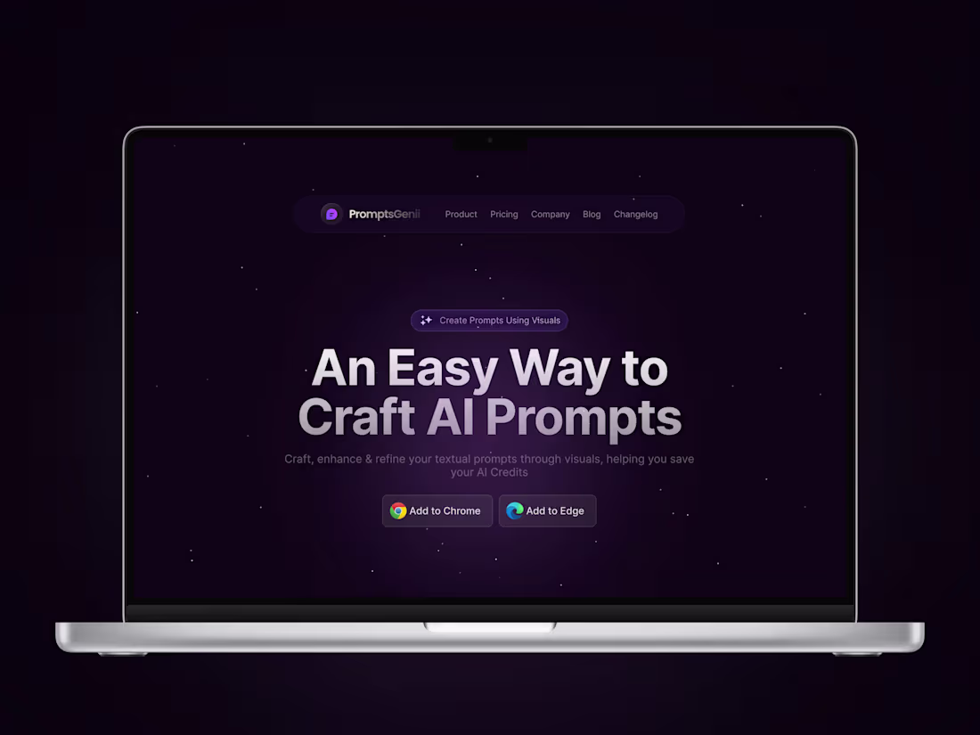 Cover image for Prompts Genie Landing Page