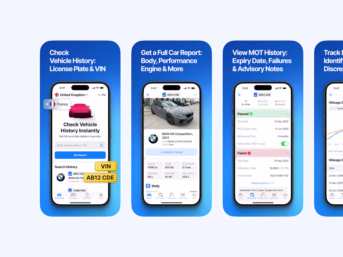 Cover image for Car Check App screenshots