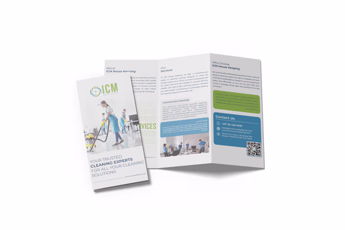 Cover image for Cleaning Services Company fold brochure