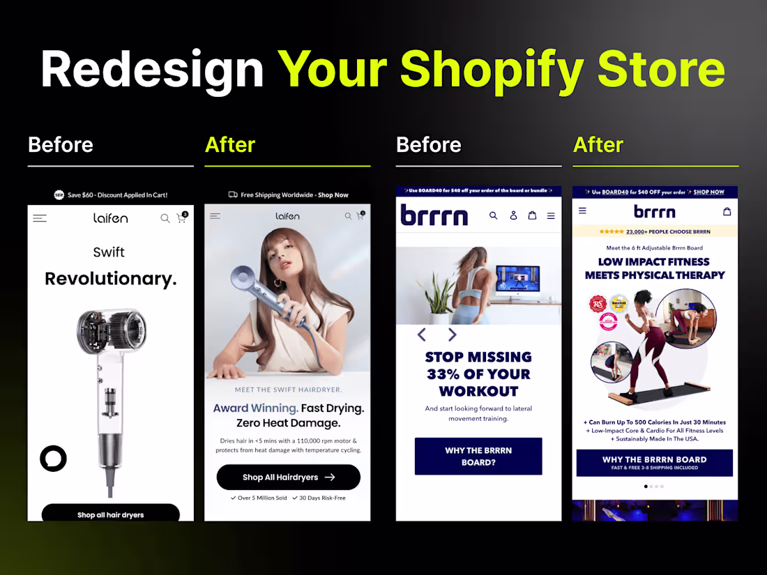 Cover image for High-Converting Shopify Store Redesign