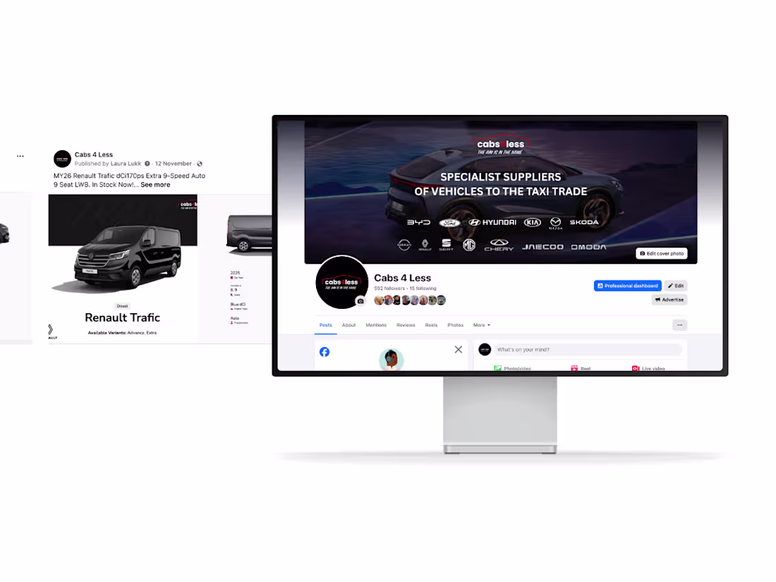 Cover image for Lead Generation and Social Media Management for Cabs4Less