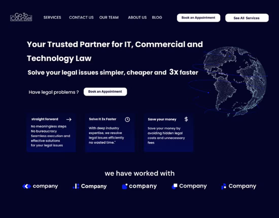 Cover image for Law Firm Website Go-To Counsel