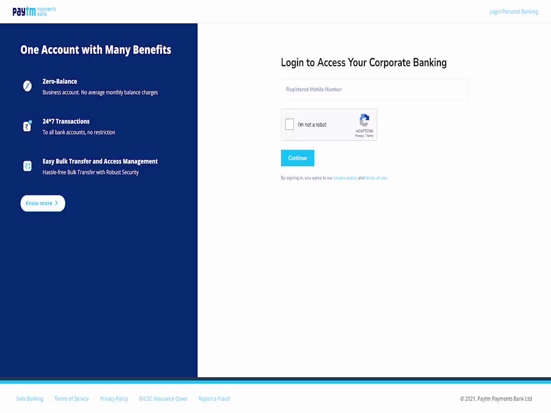 Cover image for Net banking Platform
