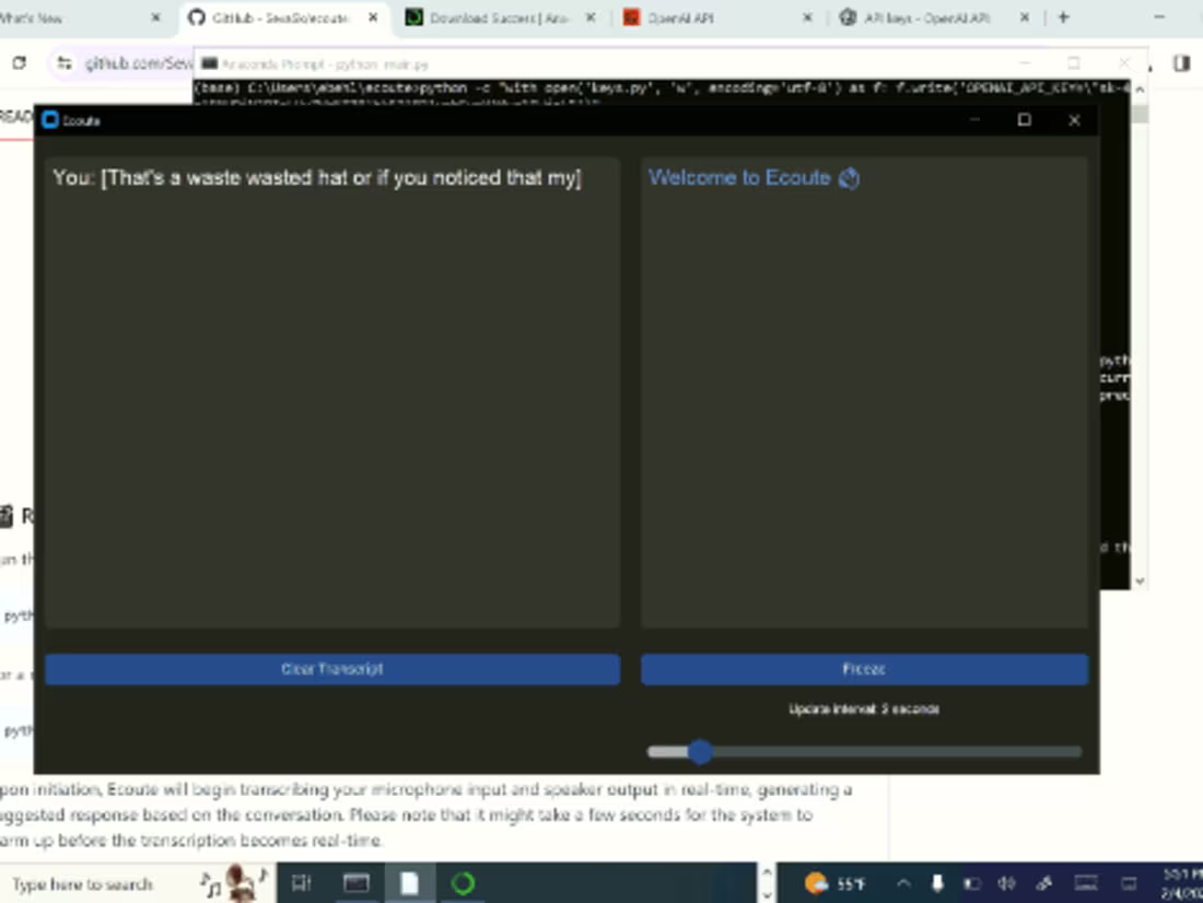 Cover image for Ecoute setup on the client PC
