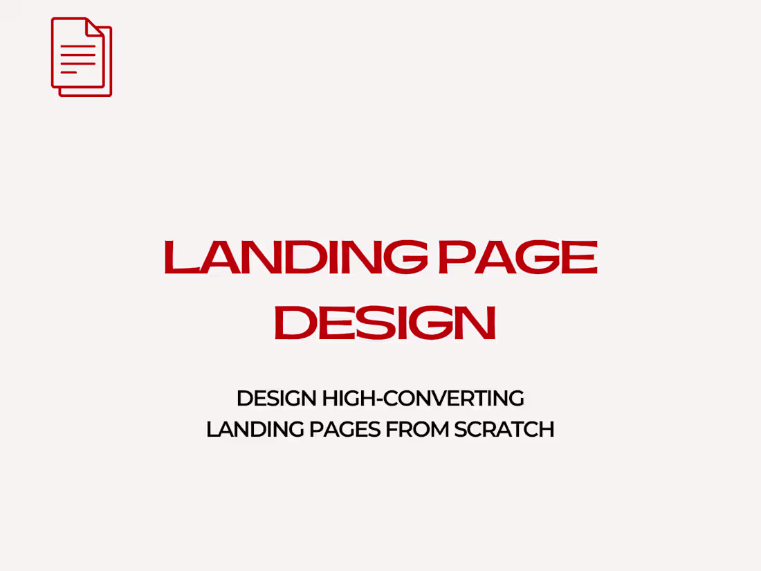 Cover image for Landing Page Design