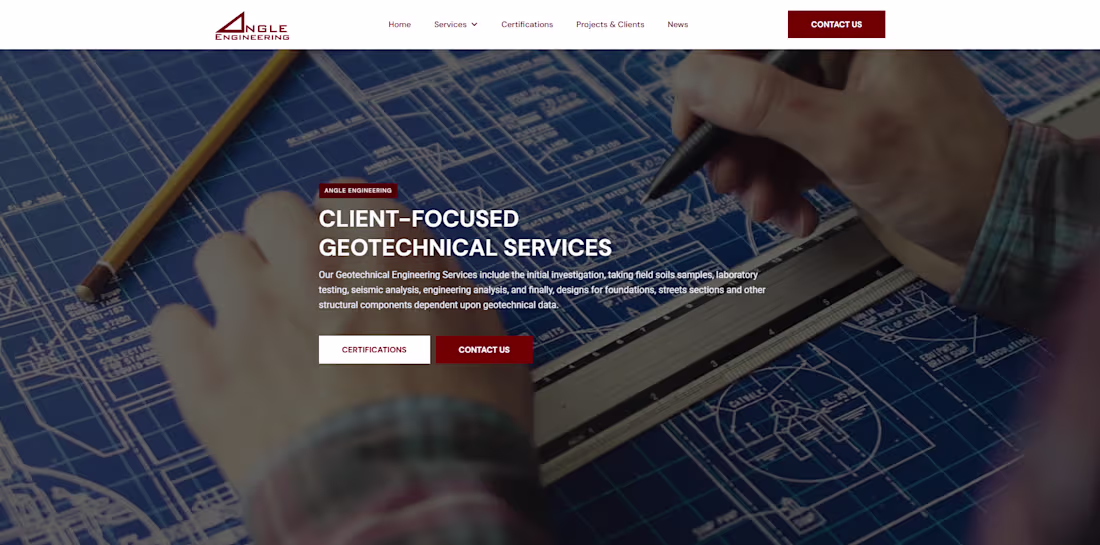 Cover image for Webflow Rebuild | Client Portal for Angle Engineering