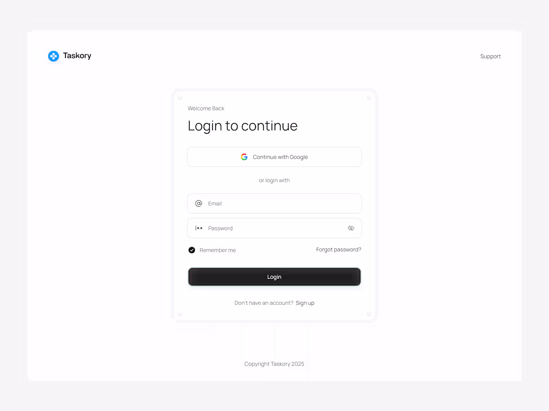 Cover image for Simple log in page