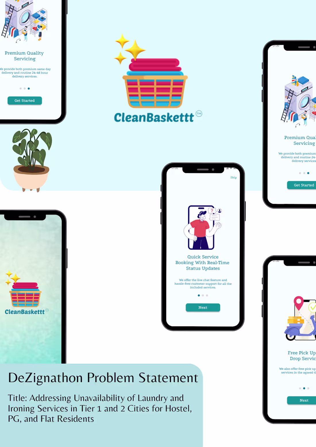 Cover image for CleanBaskettt: Laundry and ironing services