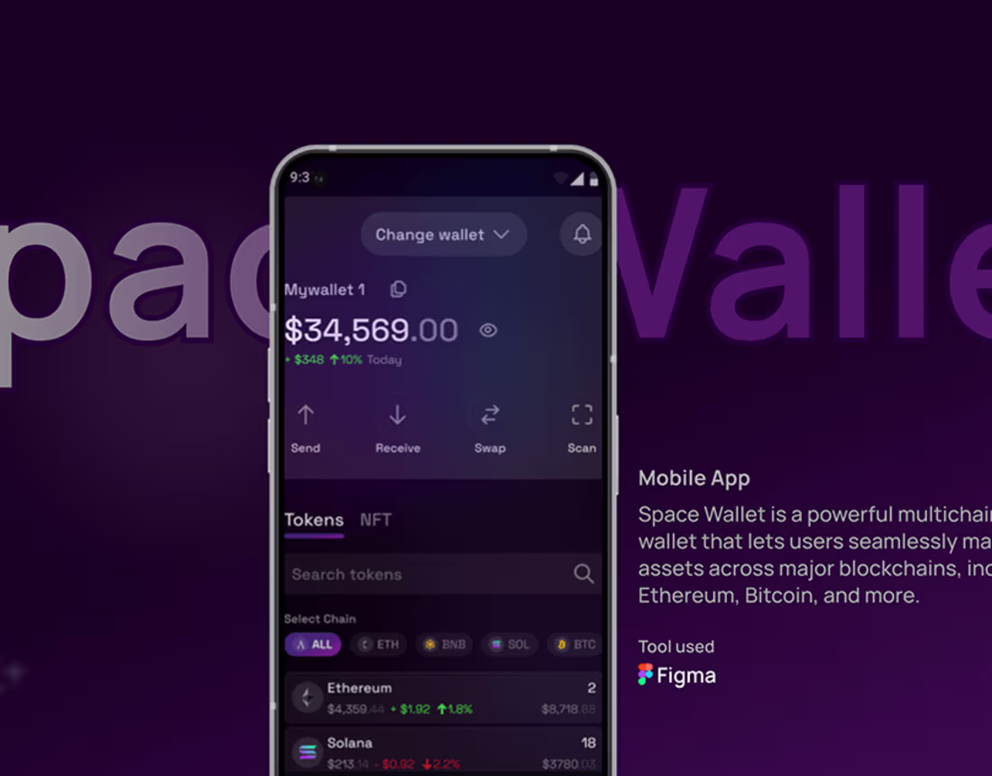 Cover image for Space Wallet mobile App
