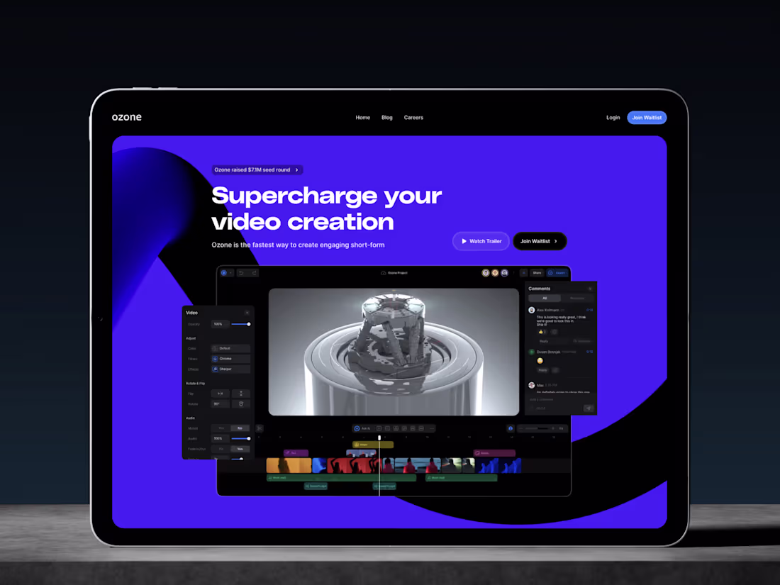 Cover image for Ozone - Landing Page & Framer Development 