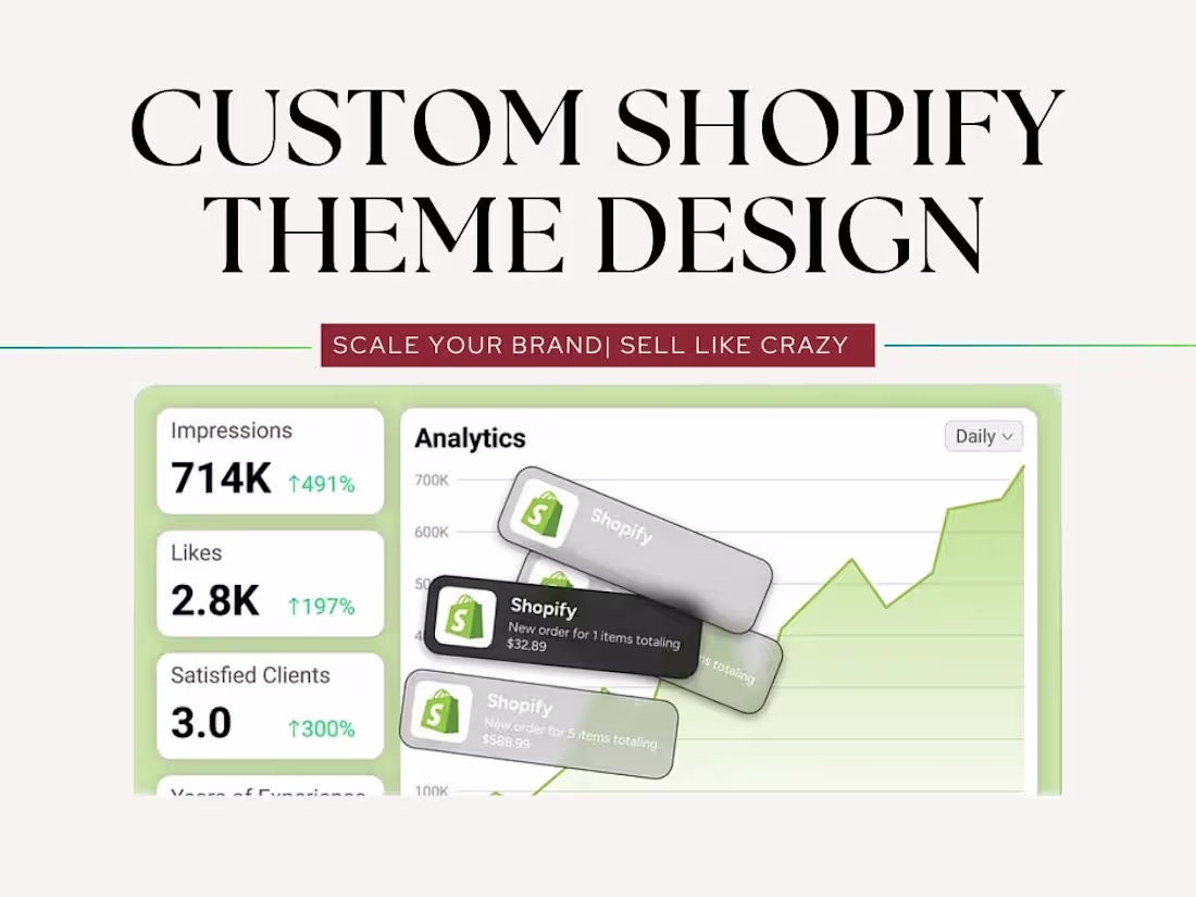Cover image for Premium Shopify Store Creation – Launch Your Dream Store!