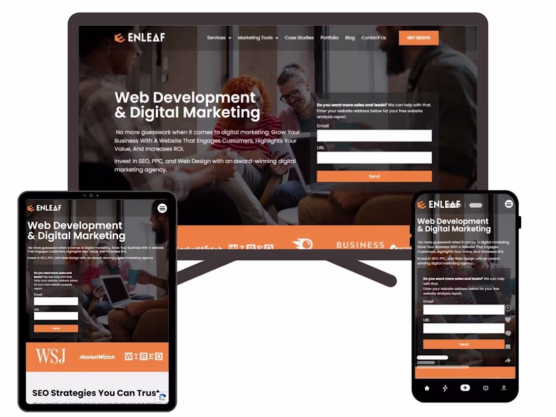Cover image for Redesigned enleaf on WordPress—enhanced site speed, UX, and ...