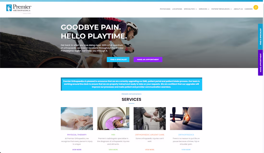 Cover image for Premier Orthopaedics