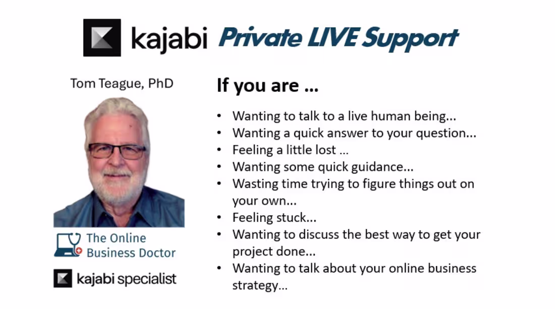 Cover image for Private LIVE Support - 90 minutes