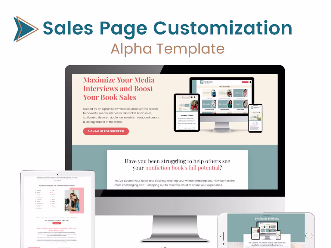 Cover image for Kajabi Sales Page Customization Service