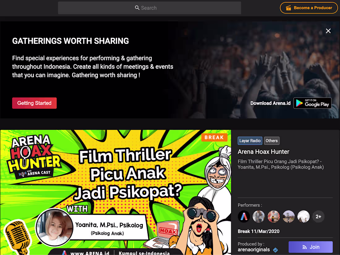 Cover image for Arena Website