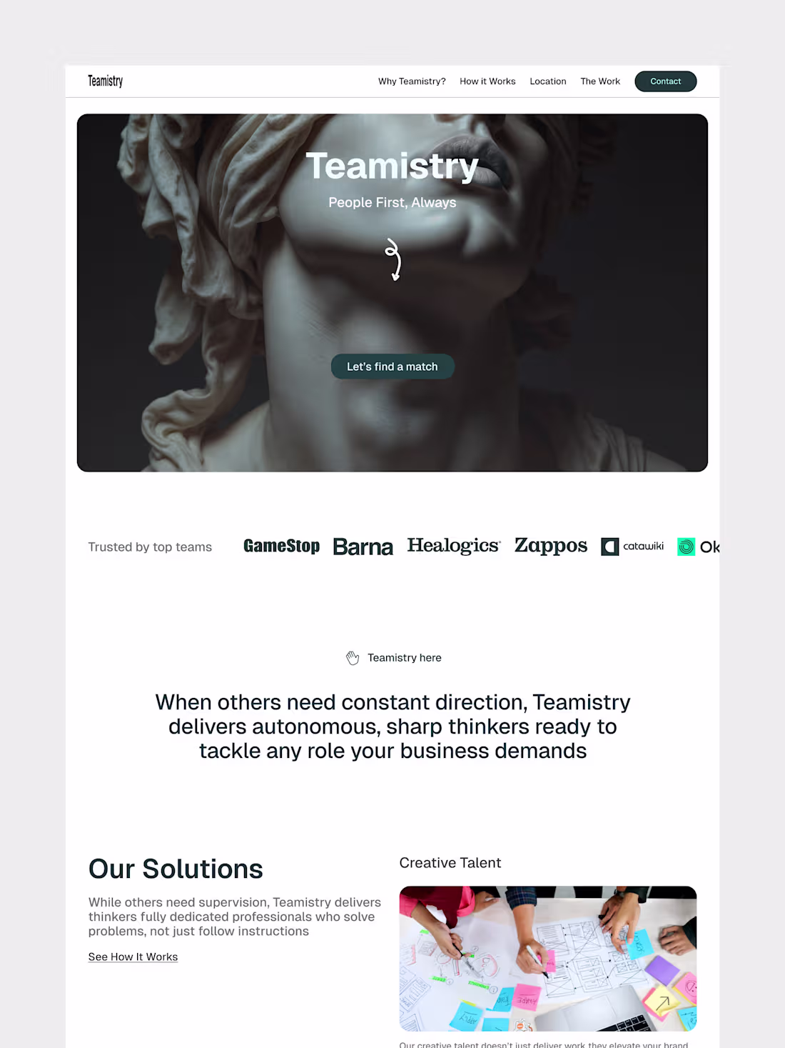 Cover image for Teamistry website - Design & Framer development