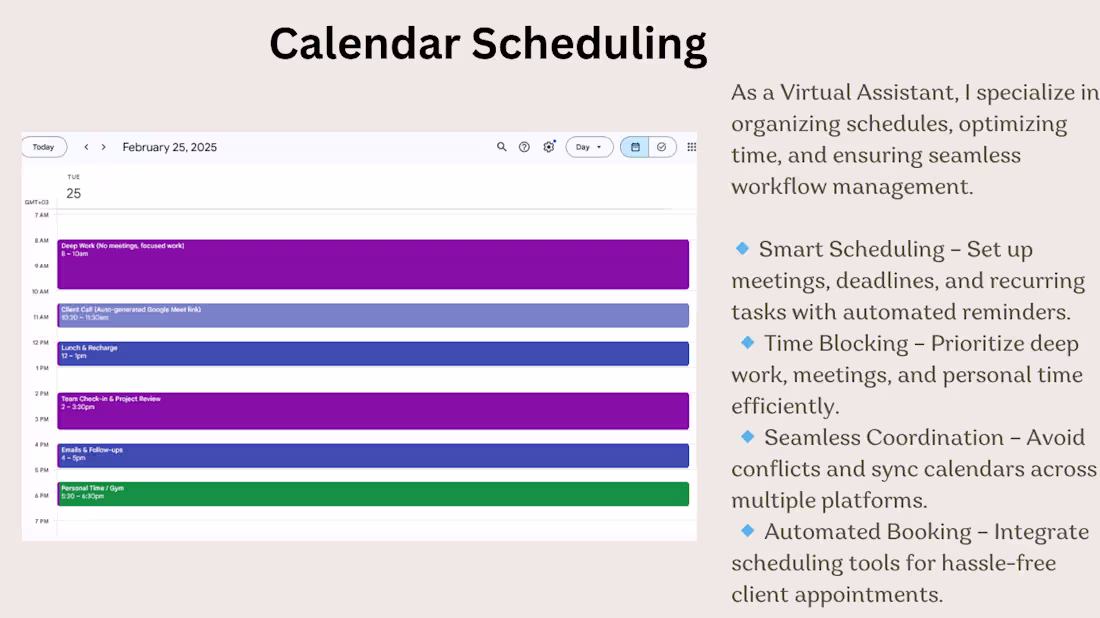 Cover image for Google Calendar Management