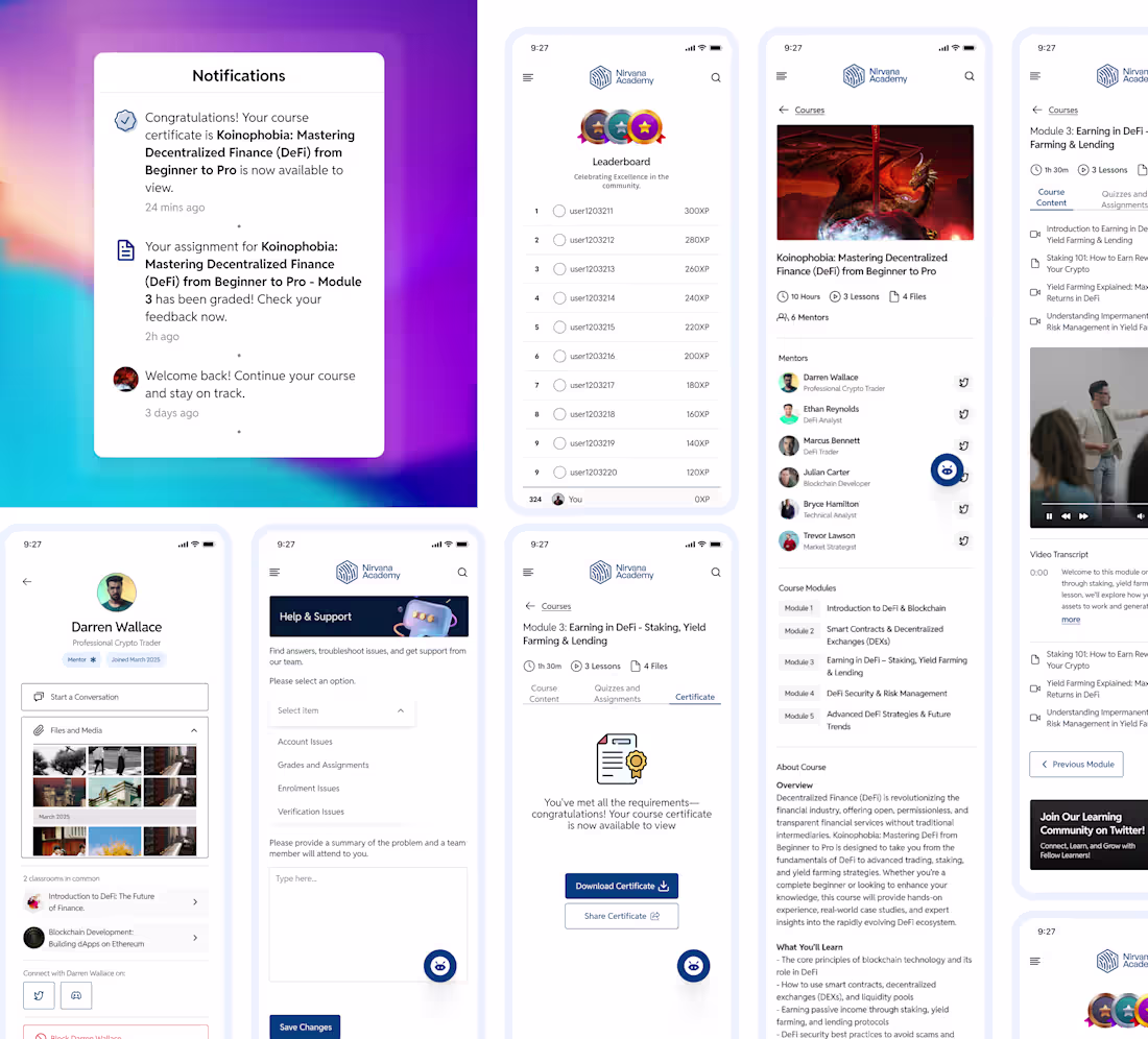 Cover image for LMS WebApp: UX/UI Desktop/Mobile