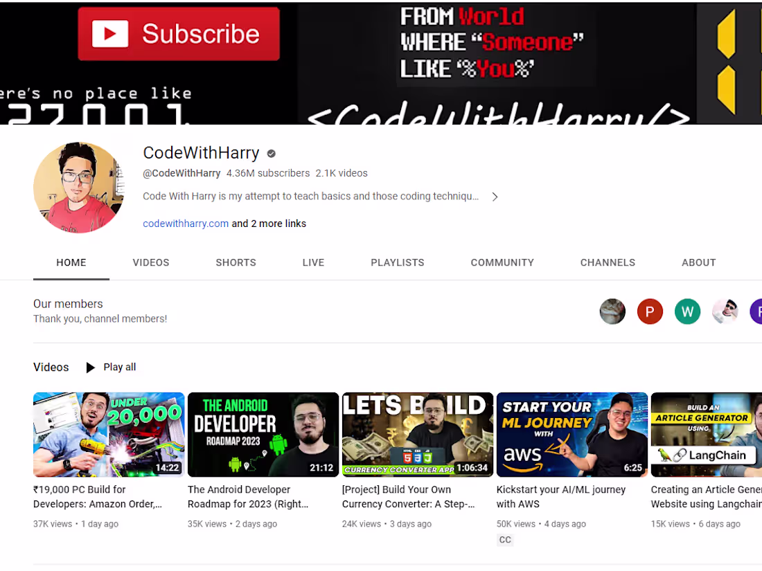 Cover image for My channel link