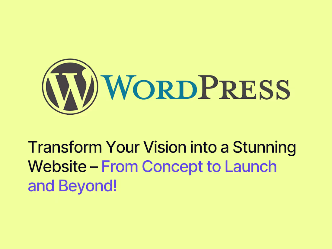 Cover image for Expert Wordpress Developer | Websites & Professional Branding