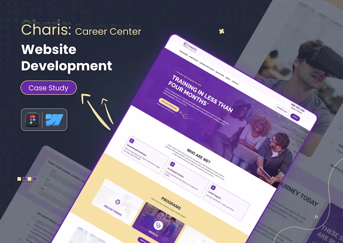Cover image for Webflow Website Development (Charis Career Center)