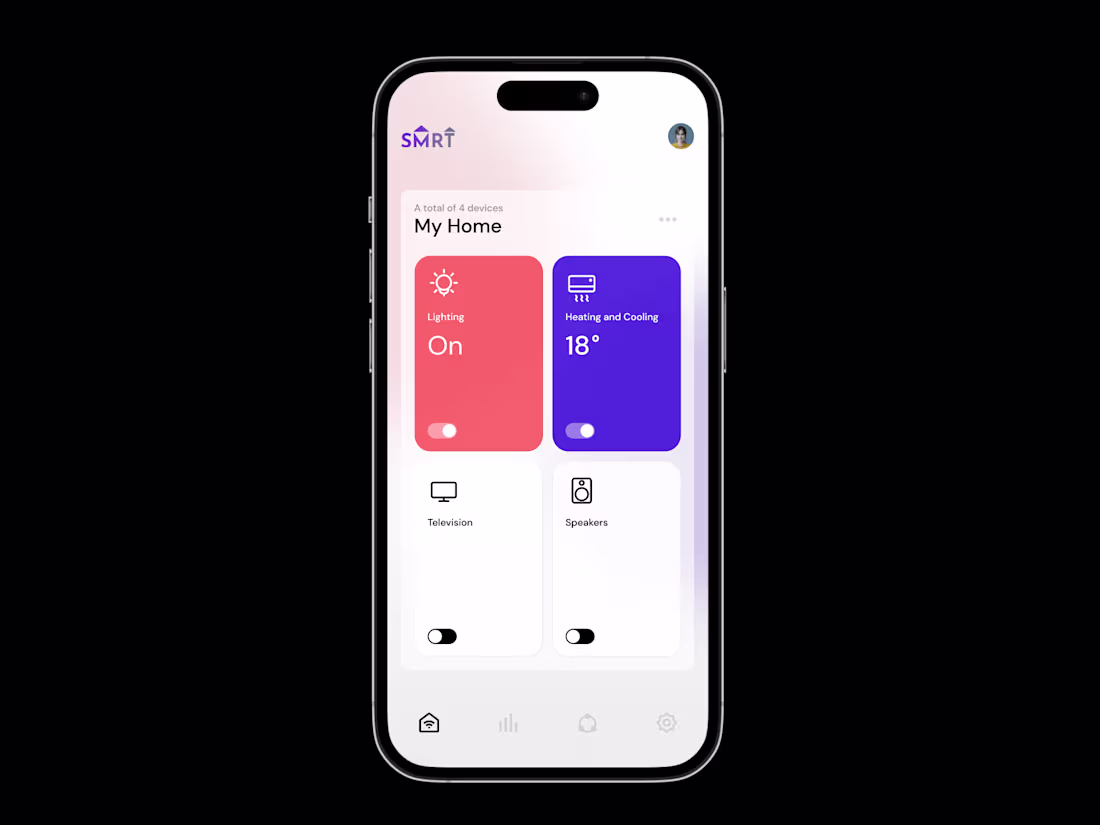 Cover image for Smart Home App Prototype - Figma Innovation