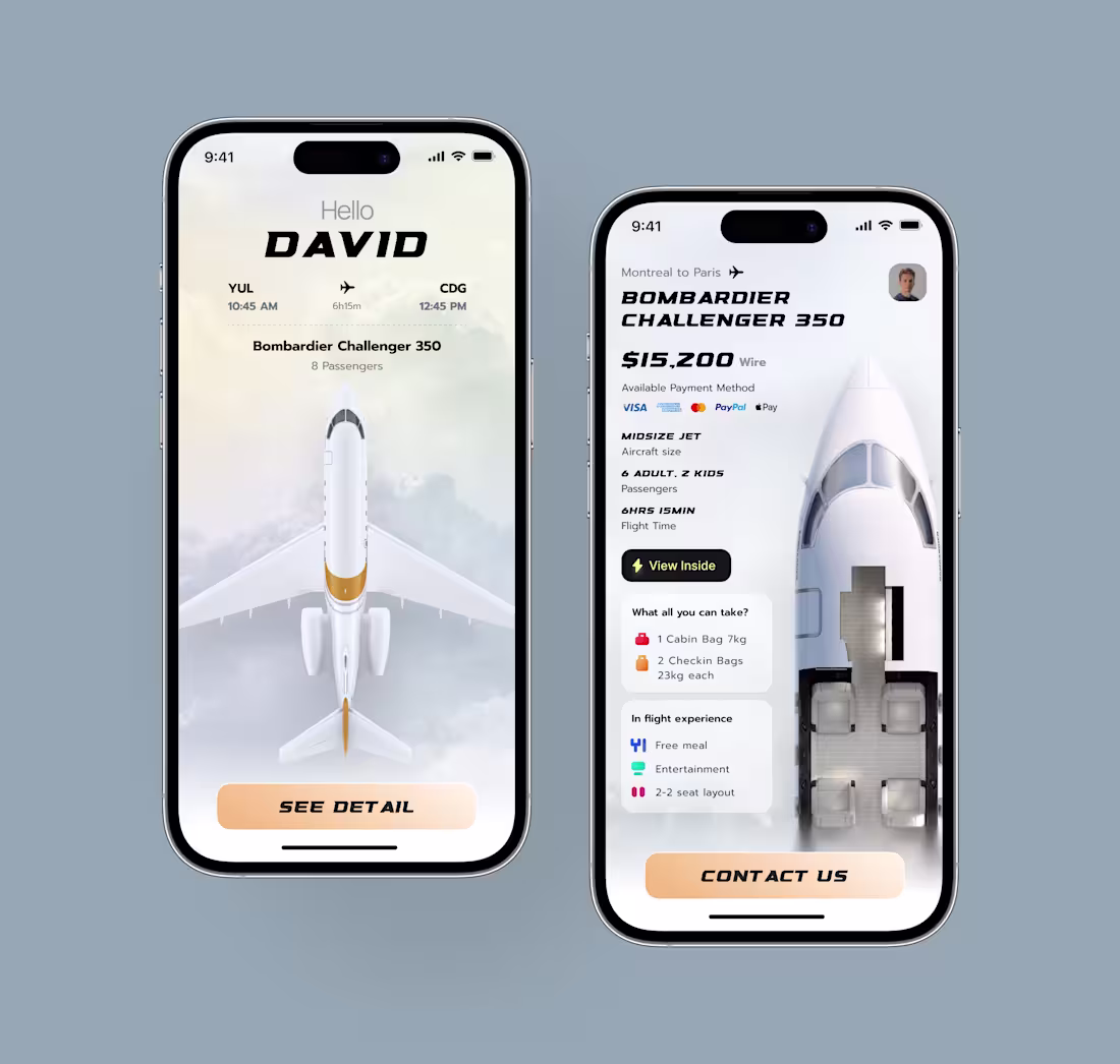 Cover image for Private jet booking UI