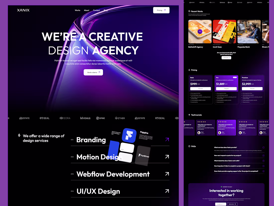 Cover image for Webflow Agency Template Homepage |