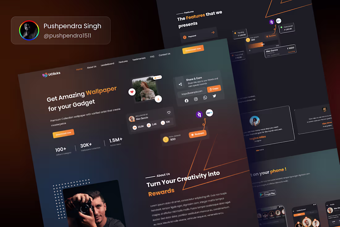 Cover image for UClicks Landing Page