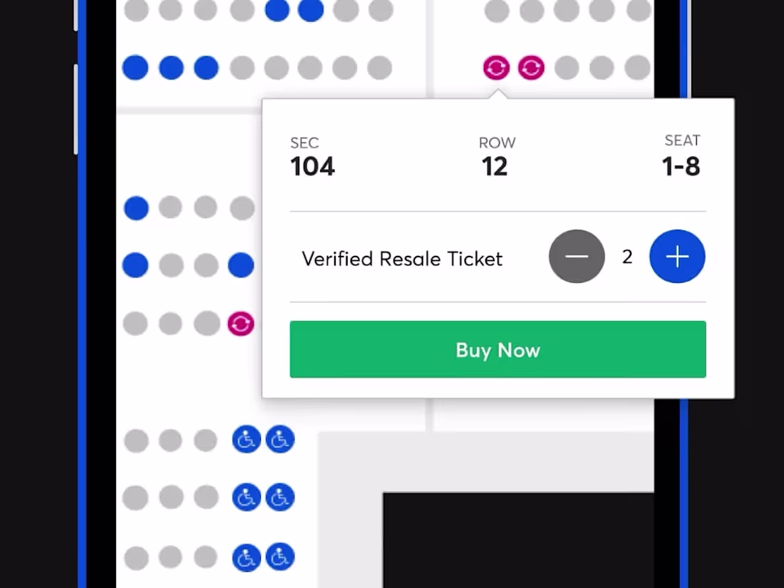 Cover image for Ticketmaster: Built Interactive Seatmap for Conversion Lift
